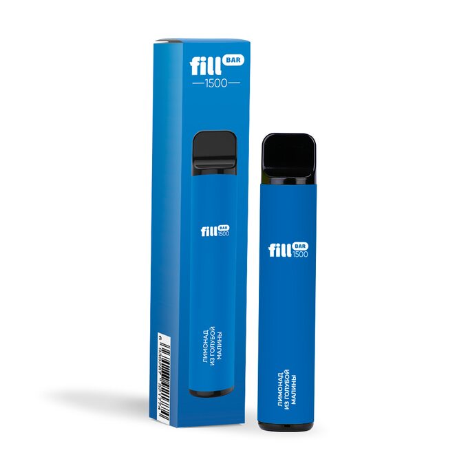 Одноразовая электронная сигарета Fill Bar 1500 затяжек Лимонад из голубой малины