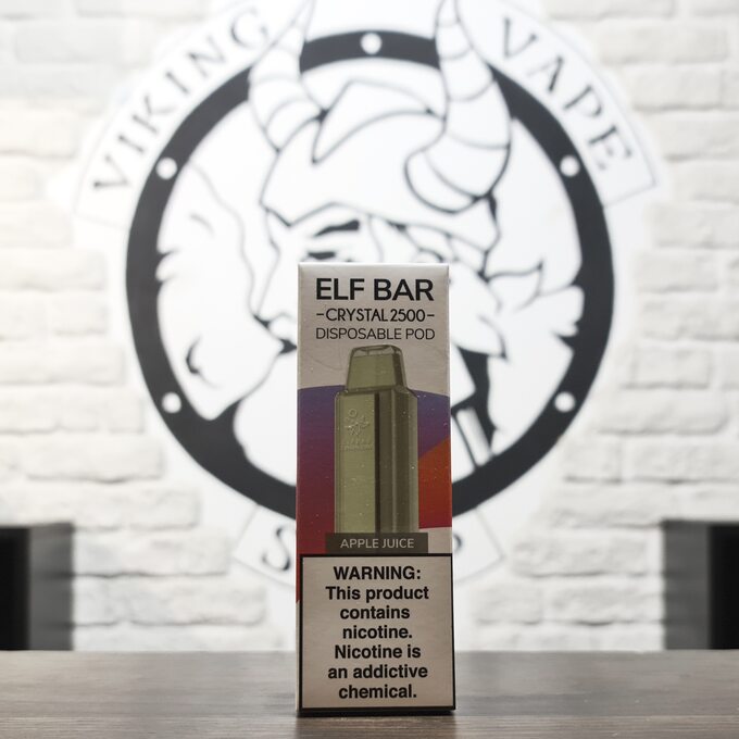 Одноразовая электронная сигарета Elf Bar Crystal 2500 затяжек Яблочный сок