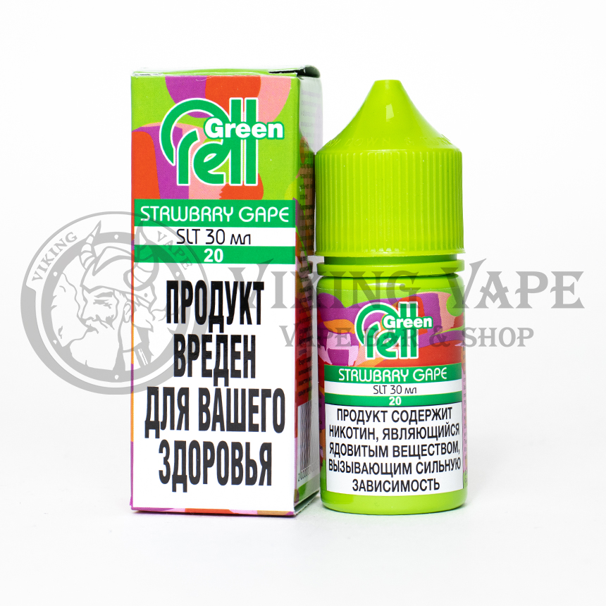Жидкость для вейпа RELL Green SALT Strawberry Grape