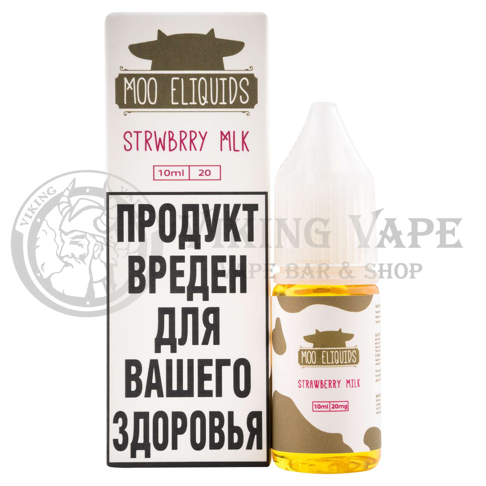 Жидкость для вейпа  Moo E-Liquids SALT Strawberry Milk