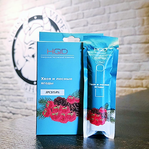 Одноразовая электронная сигарета HQD Cuvie 300 затяжек Хвоя и лесные ягоды