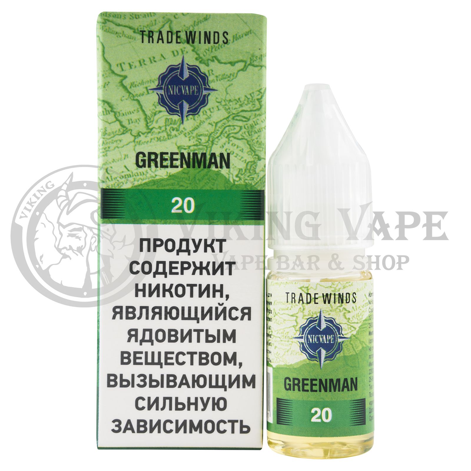 Жидкость для вейпа Tradewinds NF Salt - Greenman