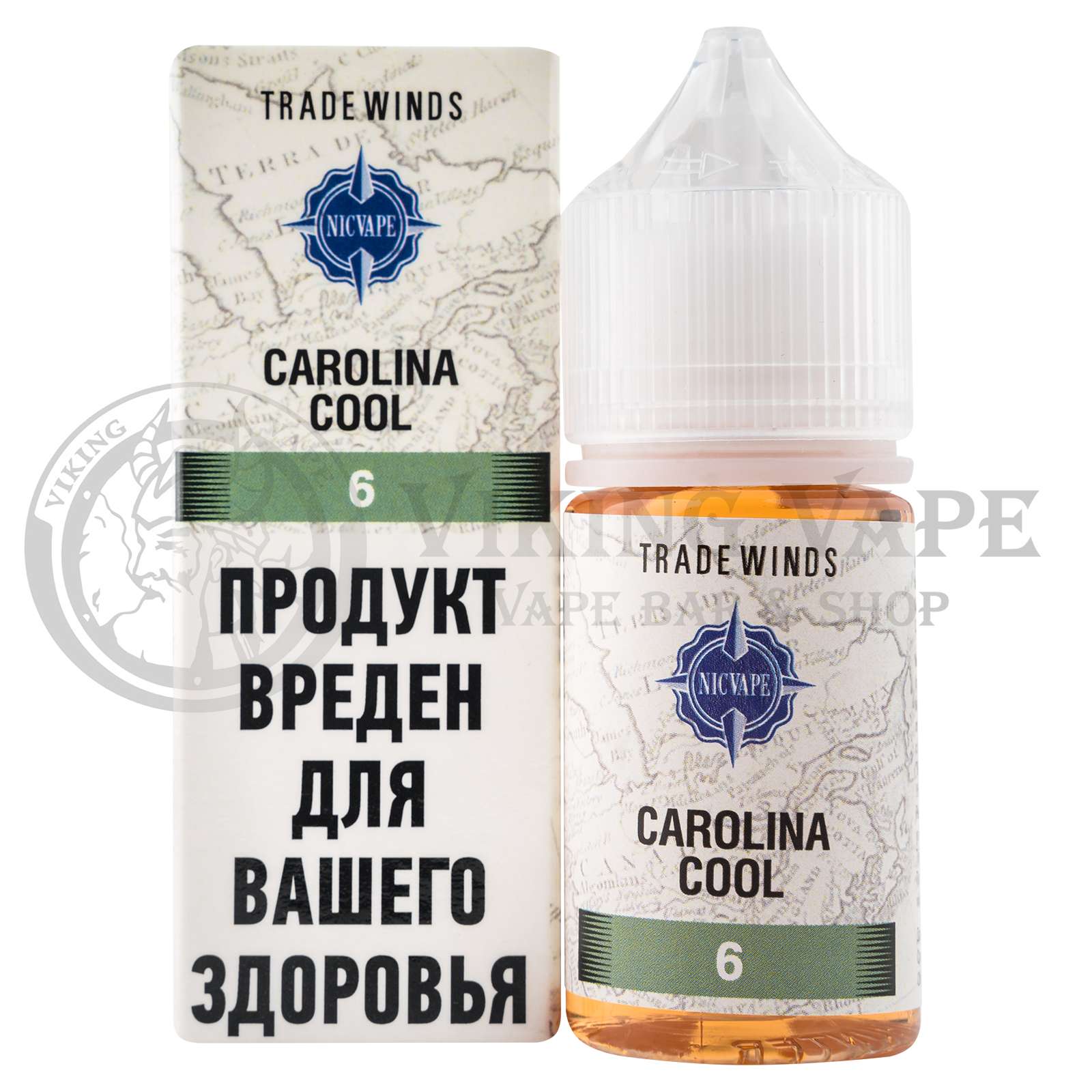 Жидкость для вейпа Tradewinds Tobacco Carolina Cool 6 мг