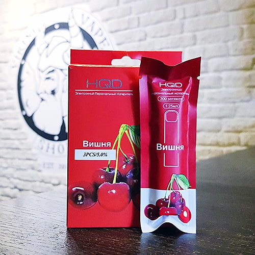 Одноразовая электронная сигарета HQD Cuvie 300 затяжек Вишня