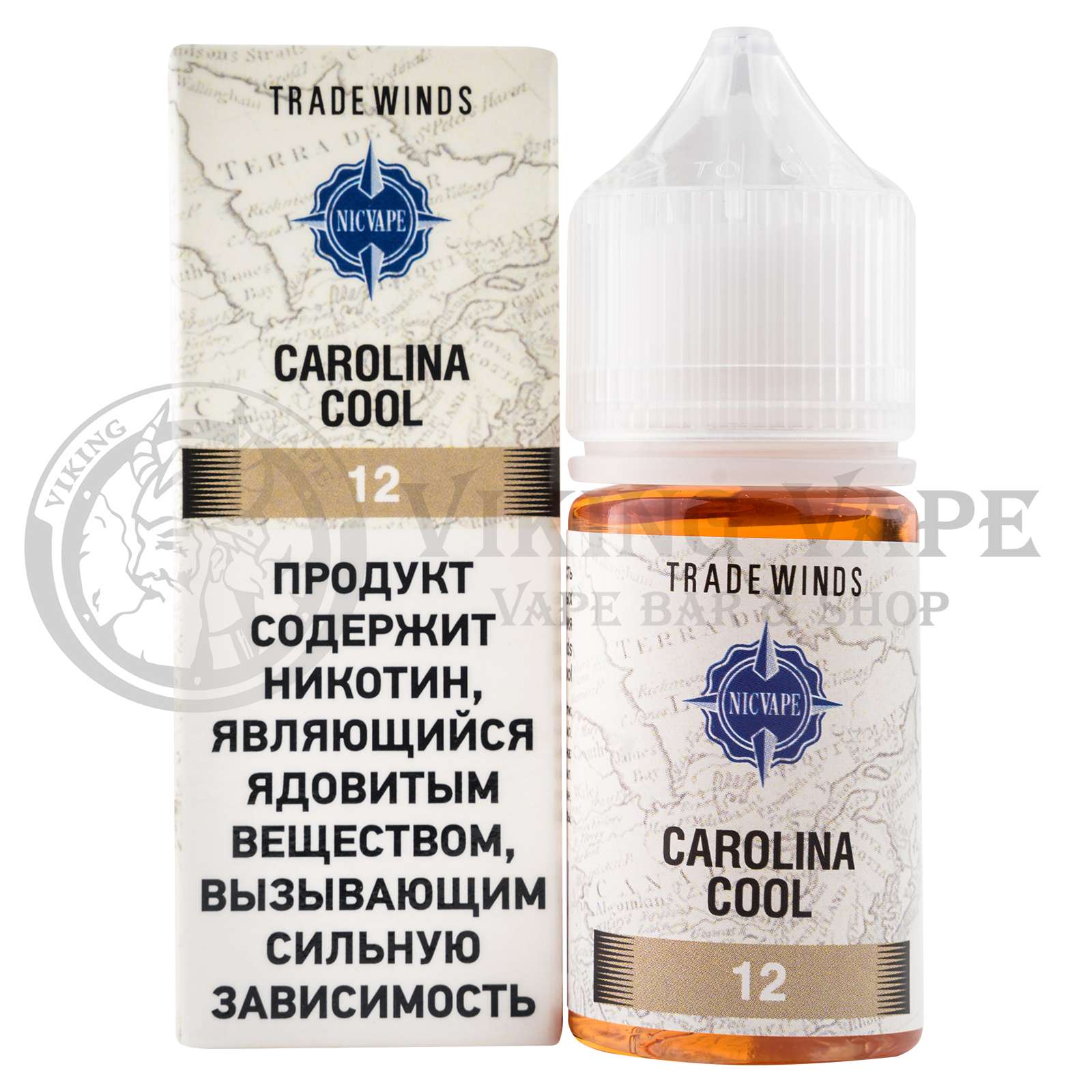 Жидкость для вейпа Tradewinds Tobacco Carolina Cool 6 мг