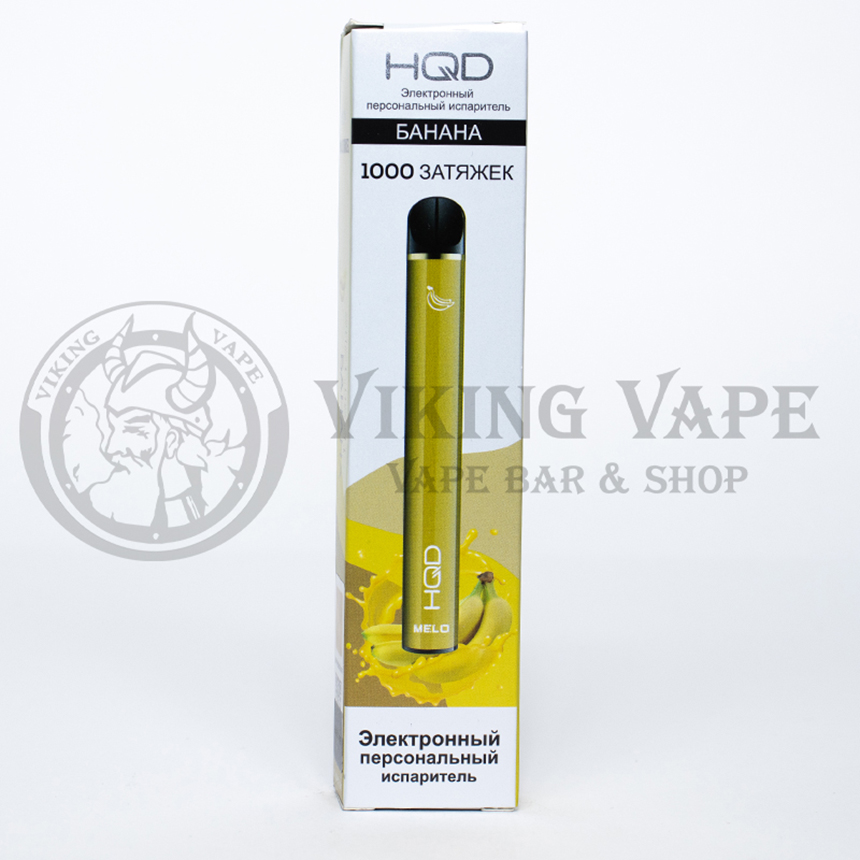 Одноразовая электронная сигарета HQD MELO 1000 затяжек Banana