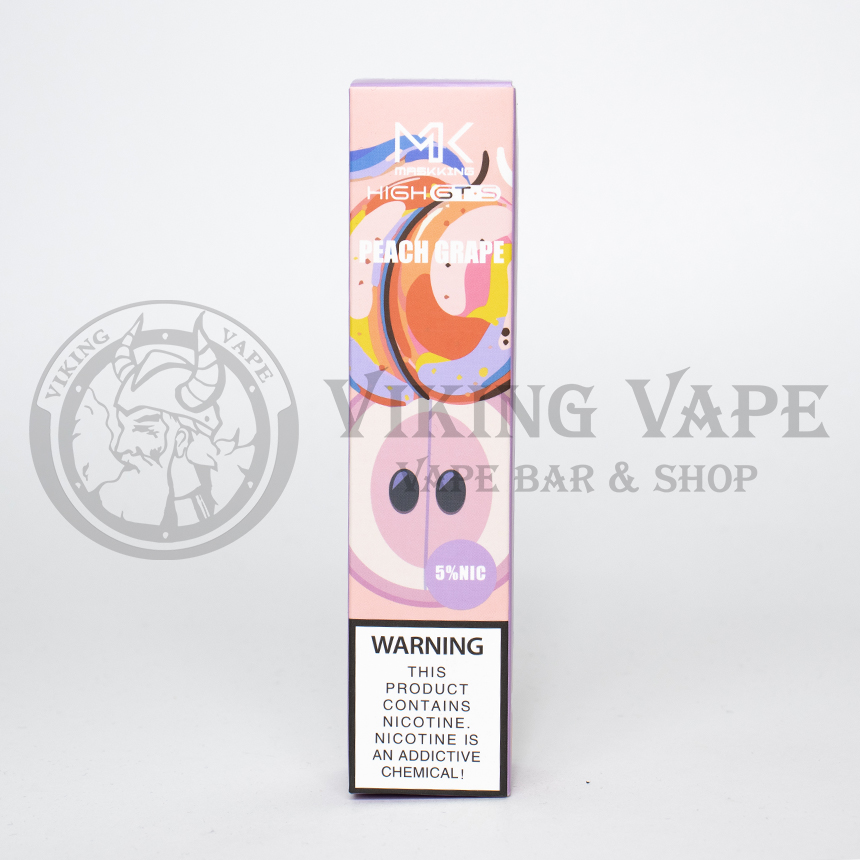 Одноразовая электронная сигарета Maskking GT-S 2500 затяжек Персик Виноград