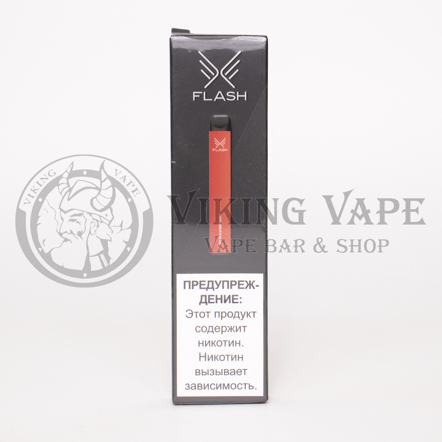 Одноразовая электронная сигарета FLASH 600 затяжек Strawberry