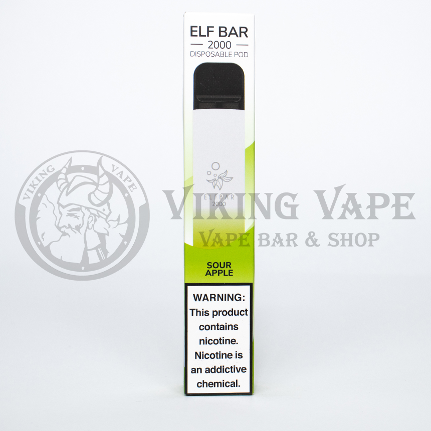 Одноразовая электронная сигарета Elf Bar 2000 затяжек Кислое Яблоко