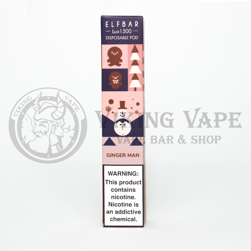 Одноразовая электронная сигарета Elf Bar Lux Christmas Edition 1500 затяжек Ginger Man