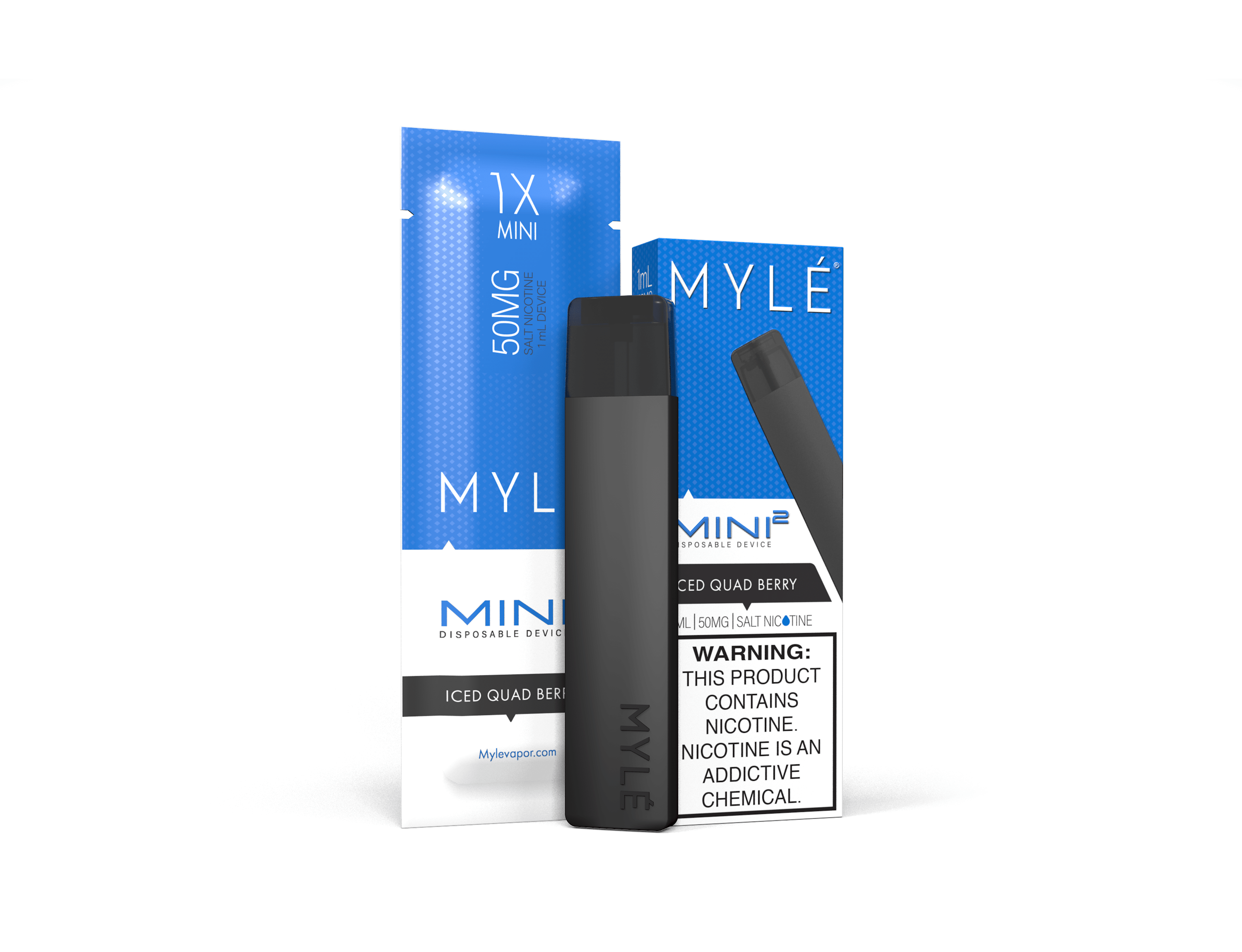 Одноразовая электронная сигарета MYLE Mini 2 300 затяжек Ледяной Ягодный Микс