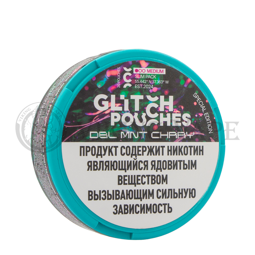 Паучи никотиновые «Glitch DBL MNT CHRRY MEDIUM»
