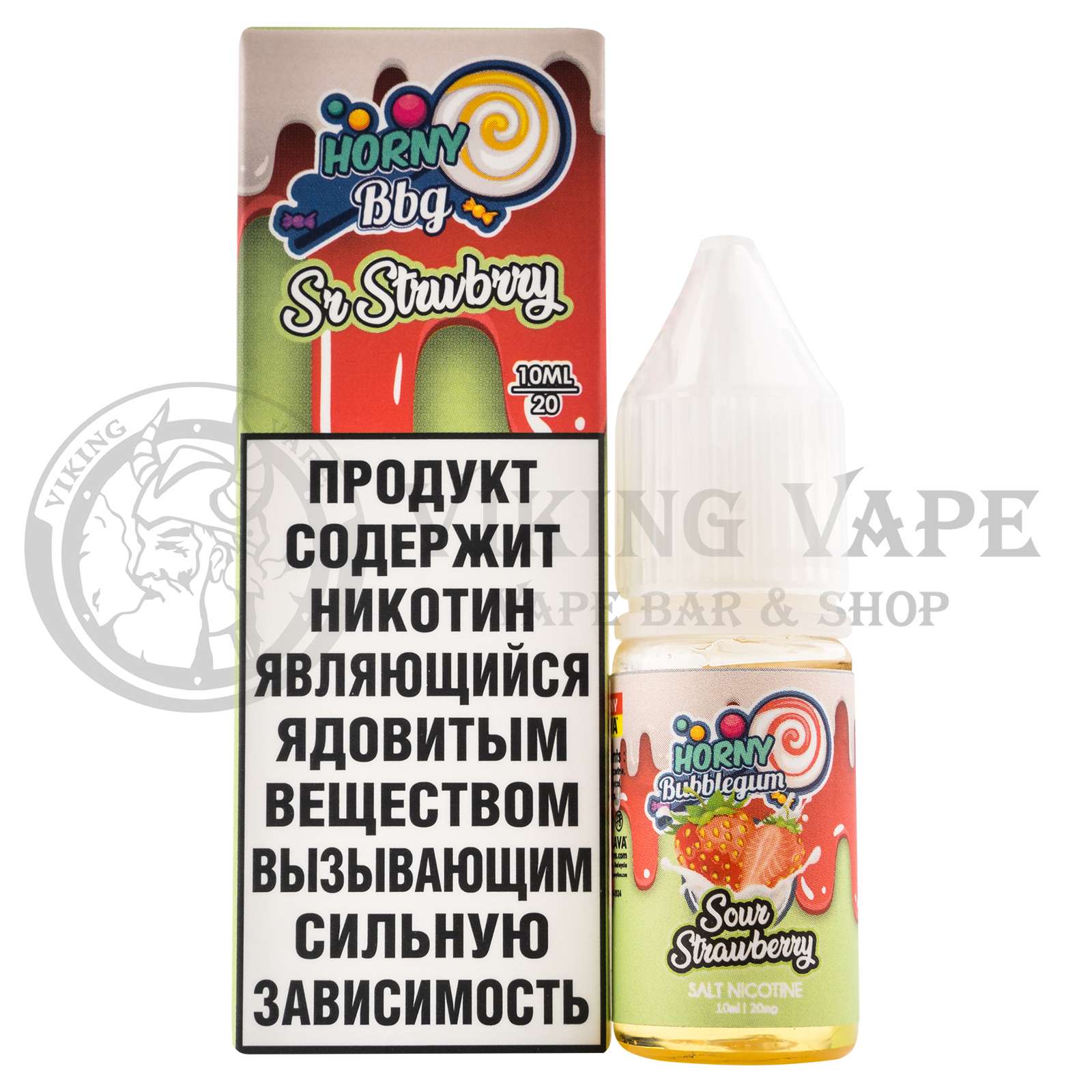 Жидкость для вейпа Horny Bubblegum Sour Strawberry Salt
