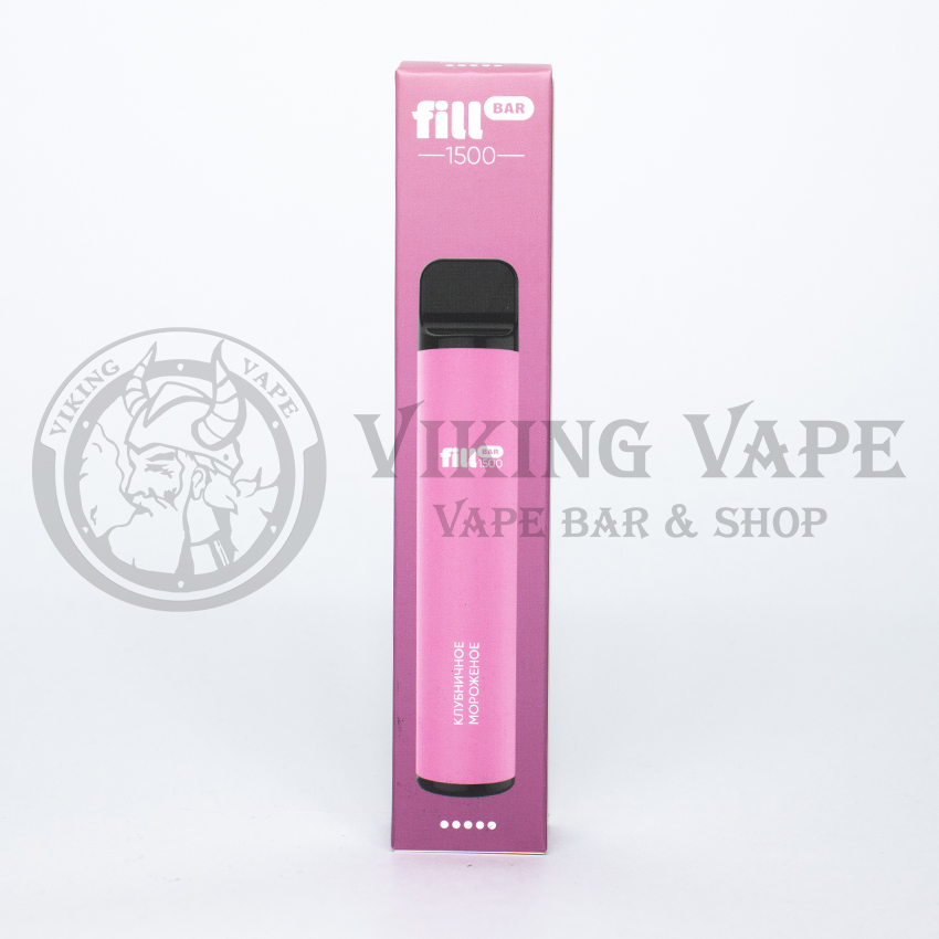 Одноразовая электронная сигарета Fill Bar 1500 затяжек Клубничное мороженое