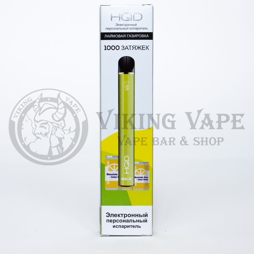 Одноразовая электронная сигарета HQD MELO 1000 затяжек Lime Lemonade