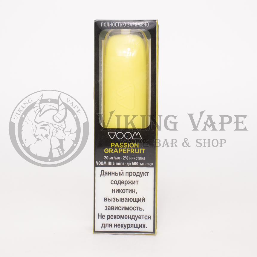 Одноразовая электронная сигарета Voom Iris mini 600 затяжек Passion Grapefruit