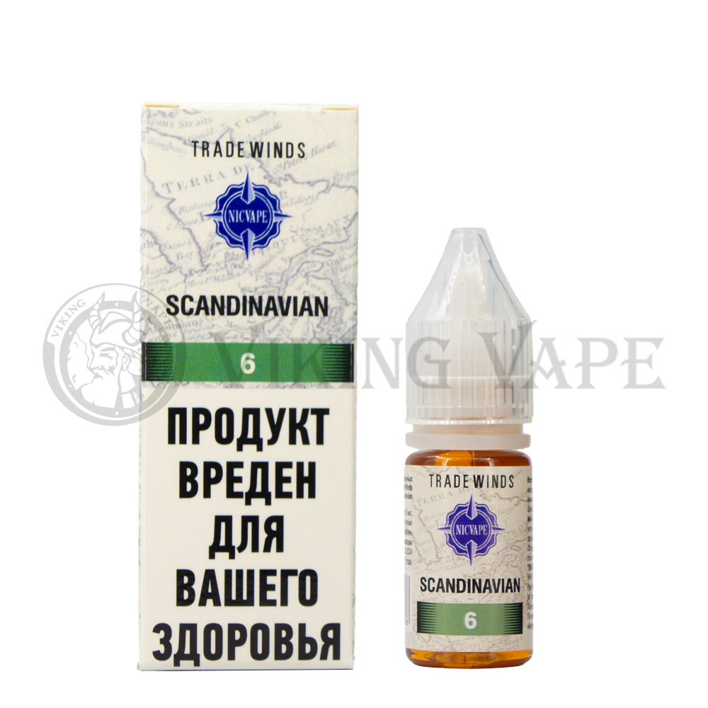 Жидкость для вейпа Tradewinds Tobacco Scandinavian 6 мг