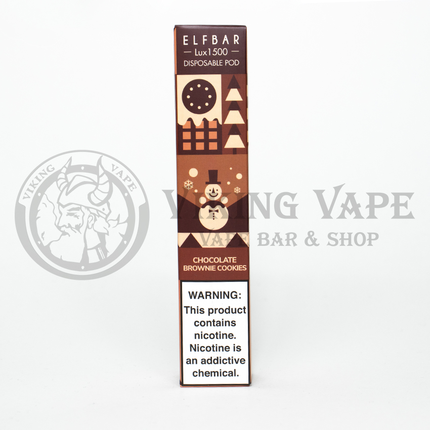 Одноразовая электронная сигарета Elf Bar Lux Christmas Edition 1500 затяжек Chocolate Brownie Cookies