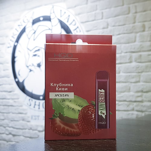 Одноразовая электронная сигарета HQD Cuvie 300 затяжек Клубника Киви