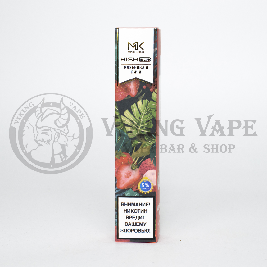 Одноразовая электронная сигарета Maskking High-Pro 1000 затяжек Клубника Личи