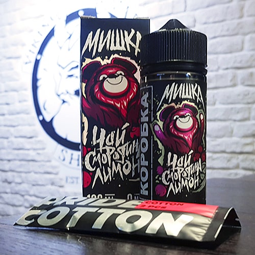 Жидкость для вейпа Мишка Коробка Чай Смородина Лимон