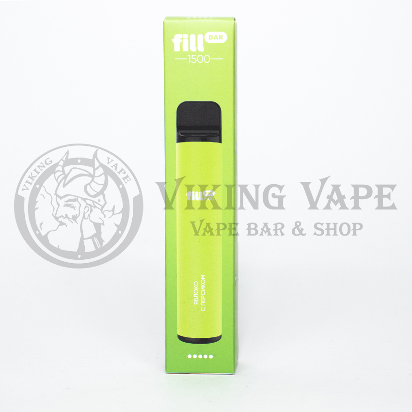 Одноразовая электронная сигарета Fill Bar 1500 затяжек Яблоко с персиком
