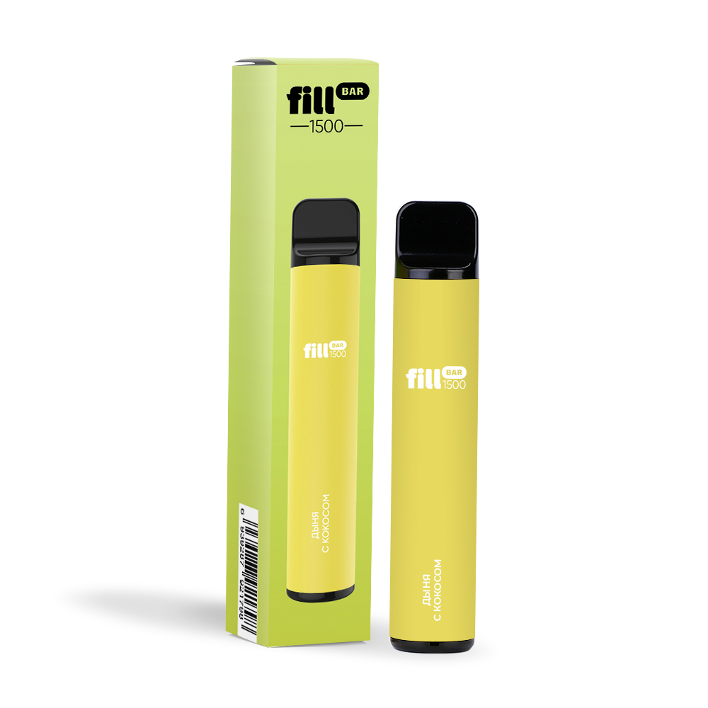 Одноразовая электронная сигарета Fill Bar 1500 затяжек Дыня с кокосом