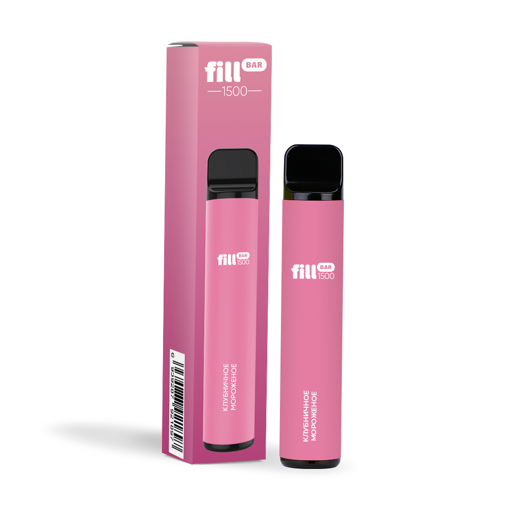 Одноразовая электронная сигарета Fill Bar 1500 затяжек Клубничное мороженое