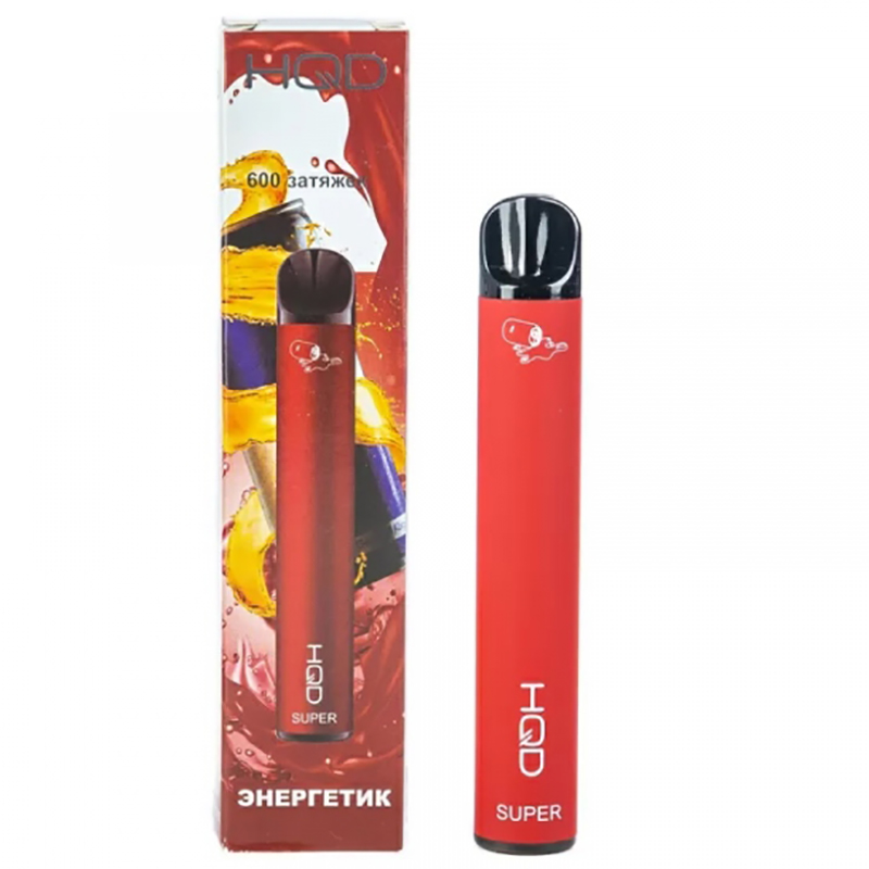 Одноразовая электронная сигарета HQD Super 600 затяжек Adrenaline Energy