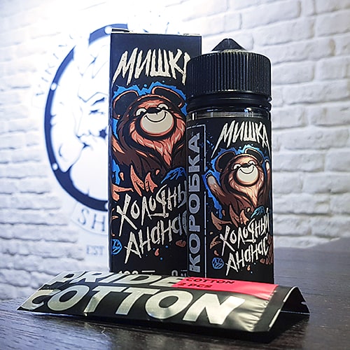 Жидкость для вейпа Мишка Коробка Холодный Ананас