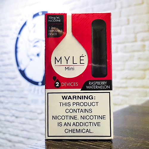 Одноразовая электронная сигарета MYLE Mini 300 затяжек Малина Арбуз