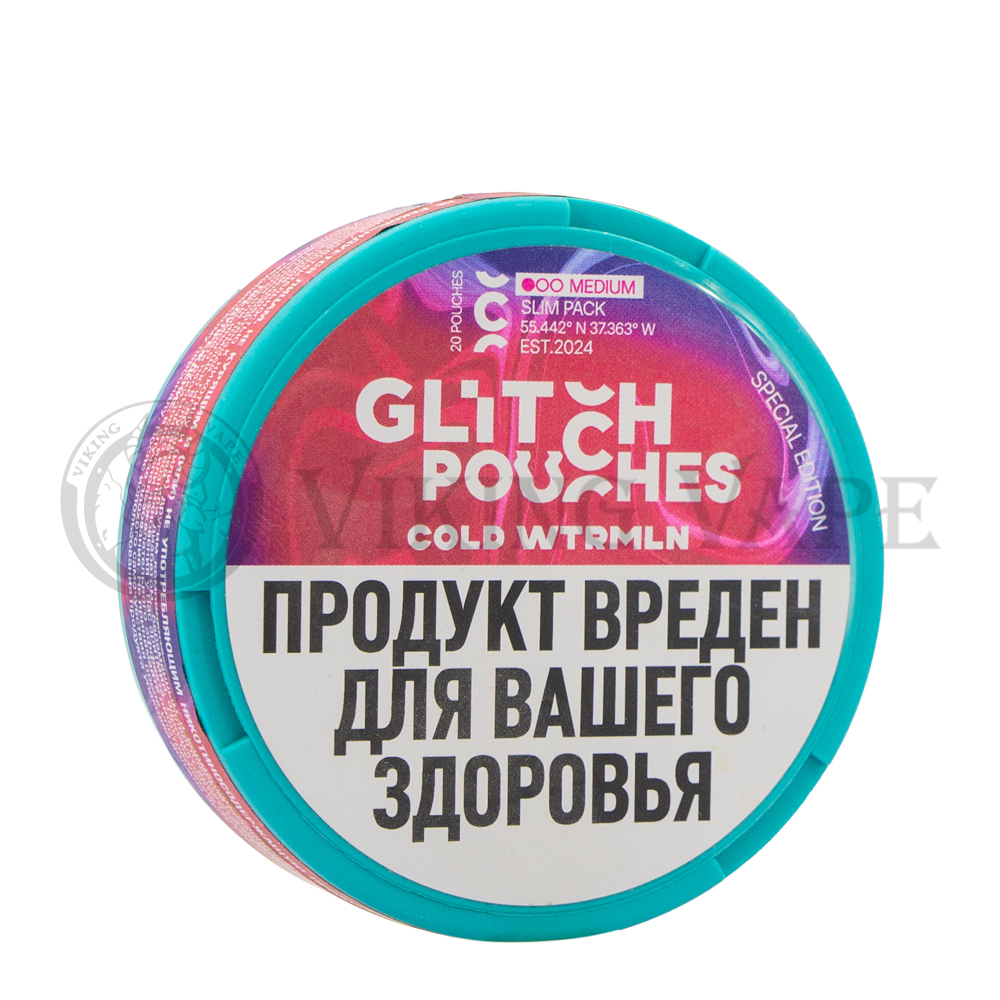 Паучи никотиновые «Glitch COLD WTRMLN MEDIUM»