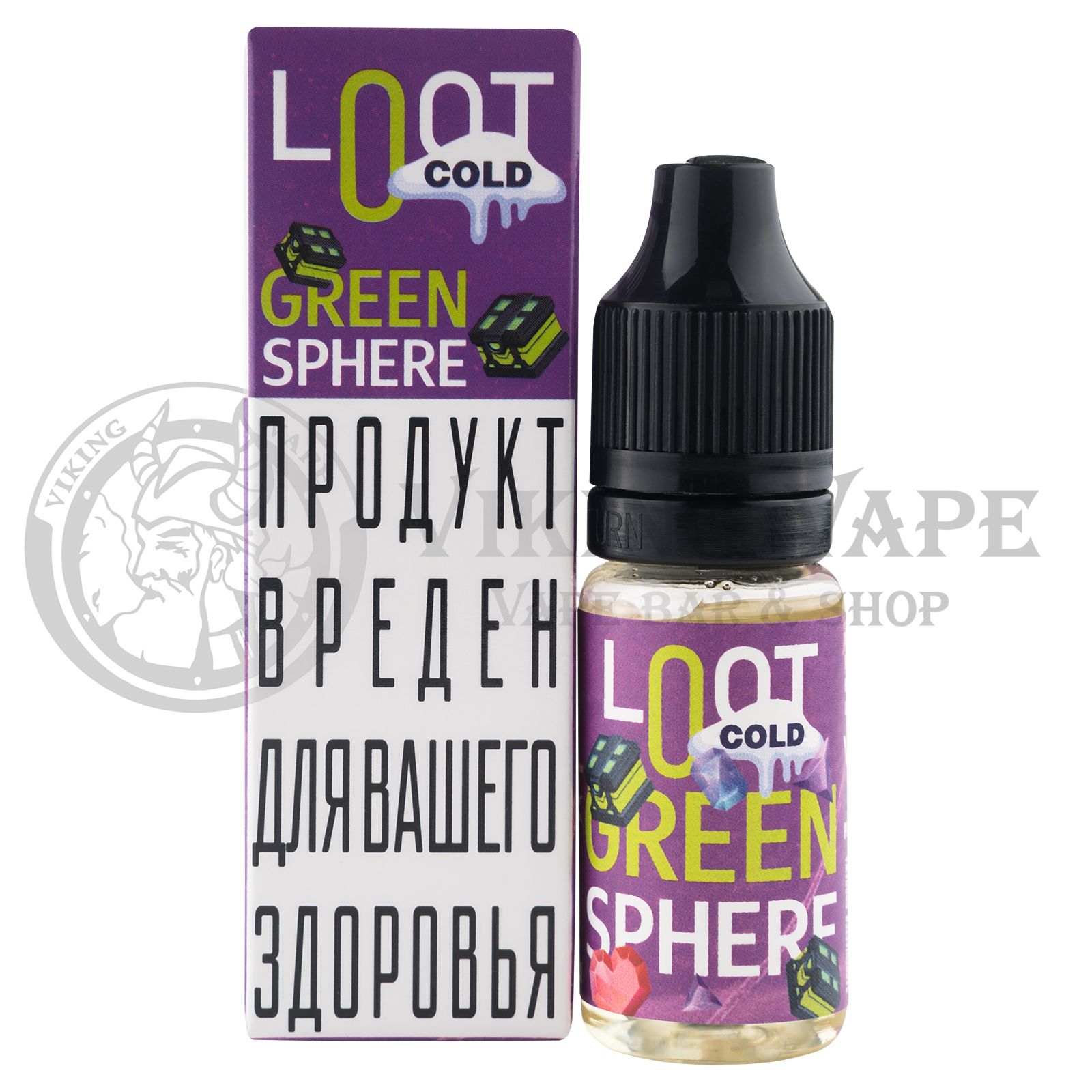 Жидкость для вейпа Loot Cold SALT - Green Sphere