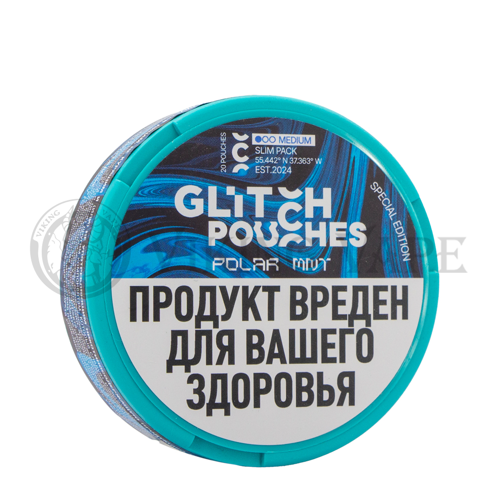 Паучи никотиновые «Glitch POLAR MNT MEDIUM»