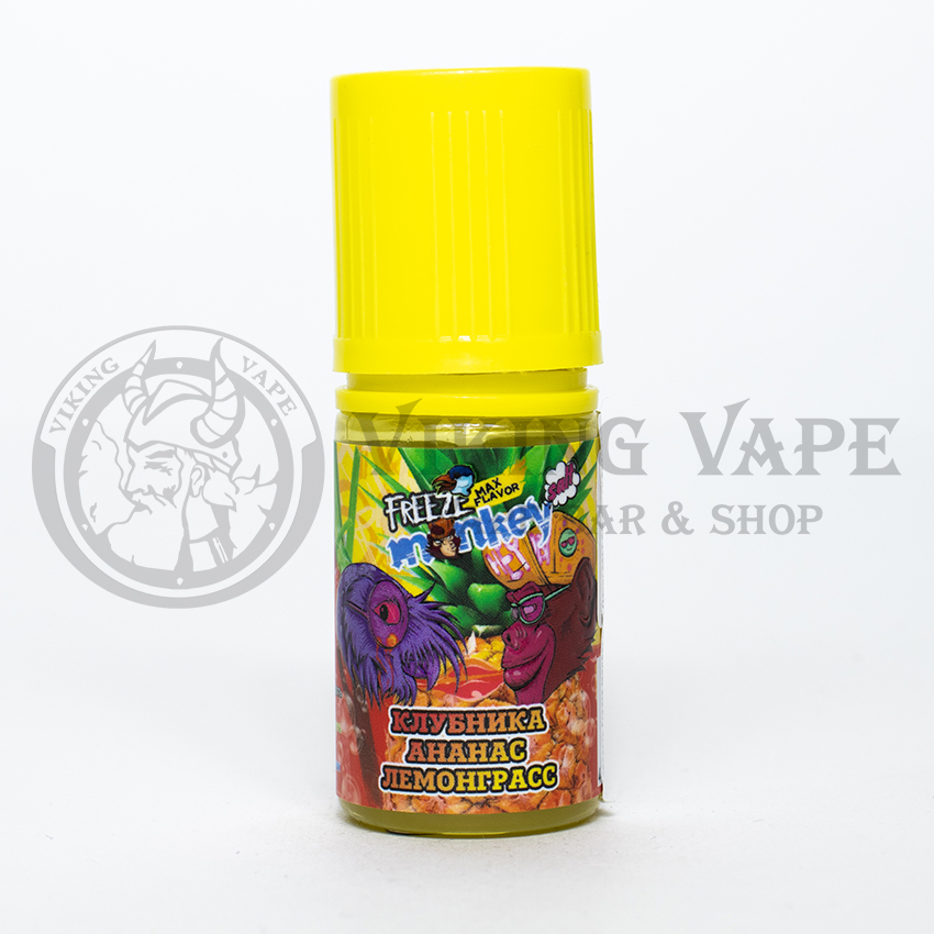 Жидкость для вейпа Freeze Monkey MAX Flavor SALT Клубника Ананас Лемонграс