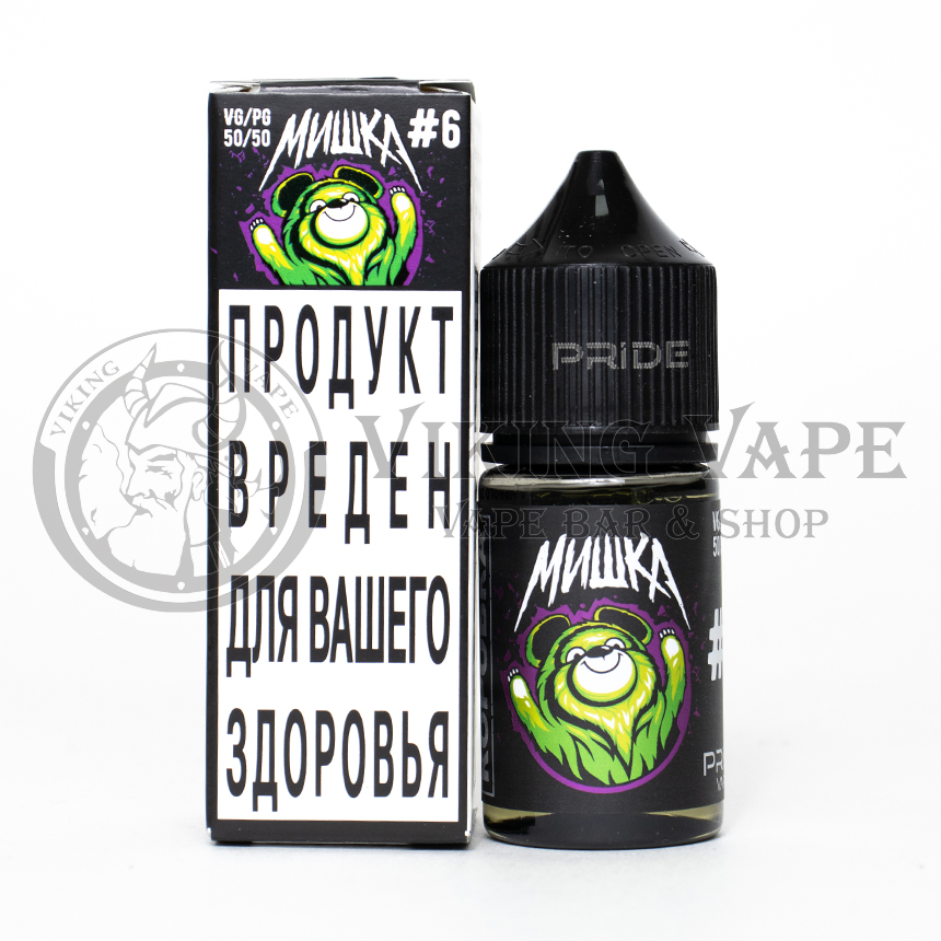 Жидкость для вейпа Мишка Коробка SALT Яблоко Энергетик