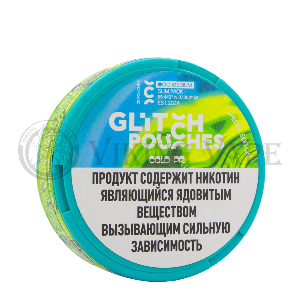 Паучи никотиновые «Glitch COLD PR MEDIUM»