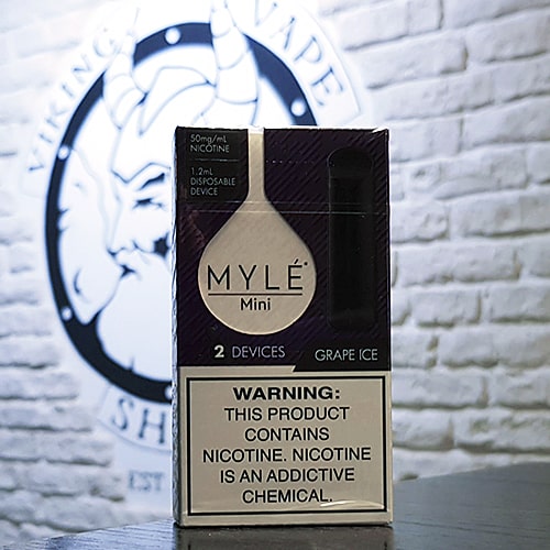 Одноразовая электронная сигарета MYLE Mini 300 затяжек Ледяной Виноград