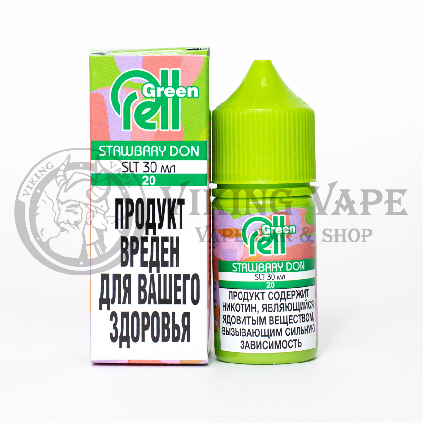 Жидкость для вейпа RELL Green SALT Strawberry Donut