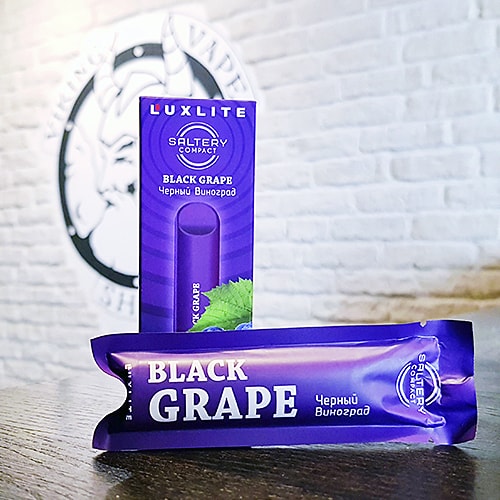 Одноразовая электронная сигарета Luxlite Saltery Compact 300 затяжек Черный Виноград