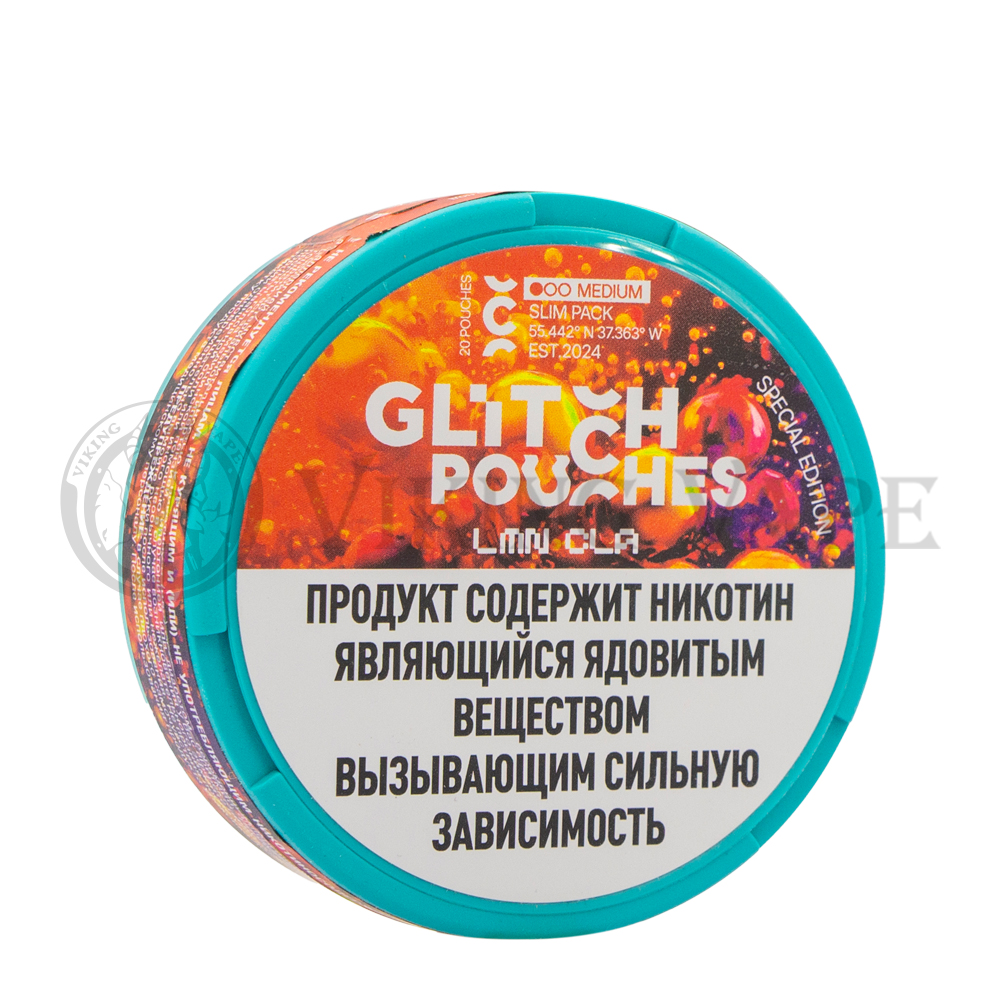 Паучи никотиновые «Glitch LMN CLA MEDIUM»